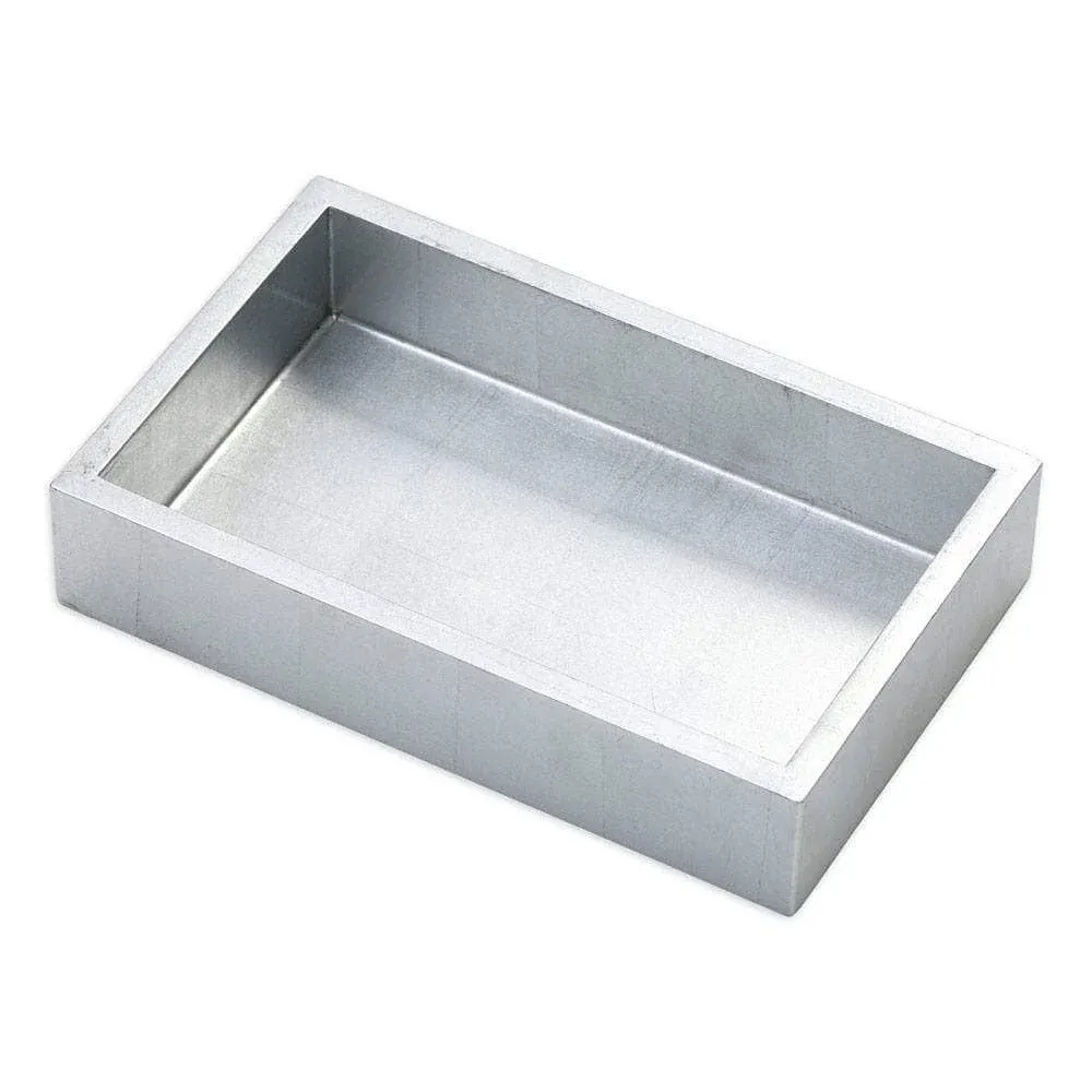 Caspari Lacquer Guest Towel Napkin Holder in Silver - 1 Each